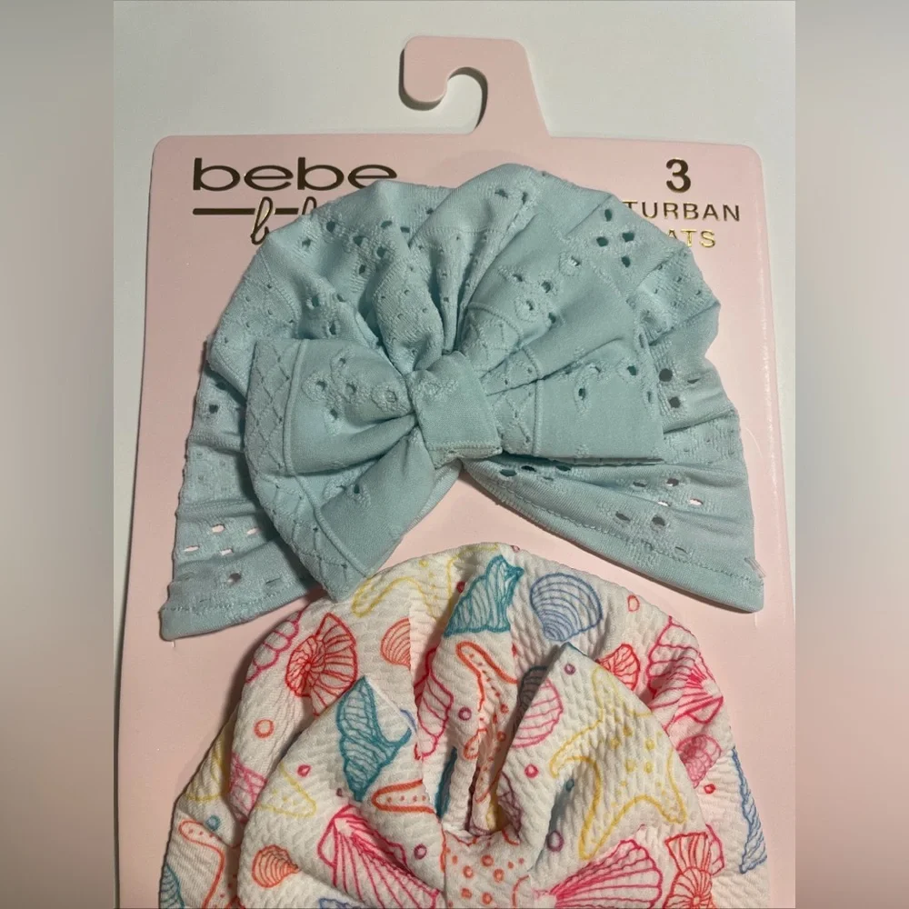 bebe Baby Boutique Baby Turbans 3pc New